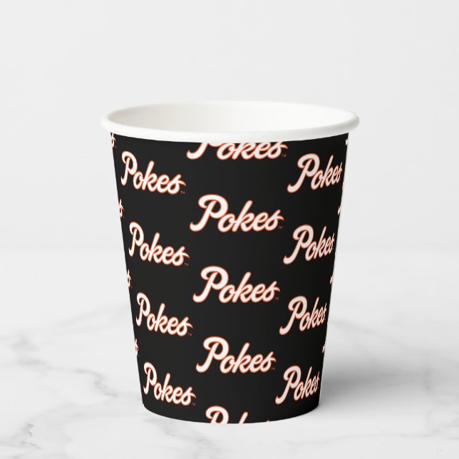 Oklahoma State University | Script Pokes Paper Cups (Back)