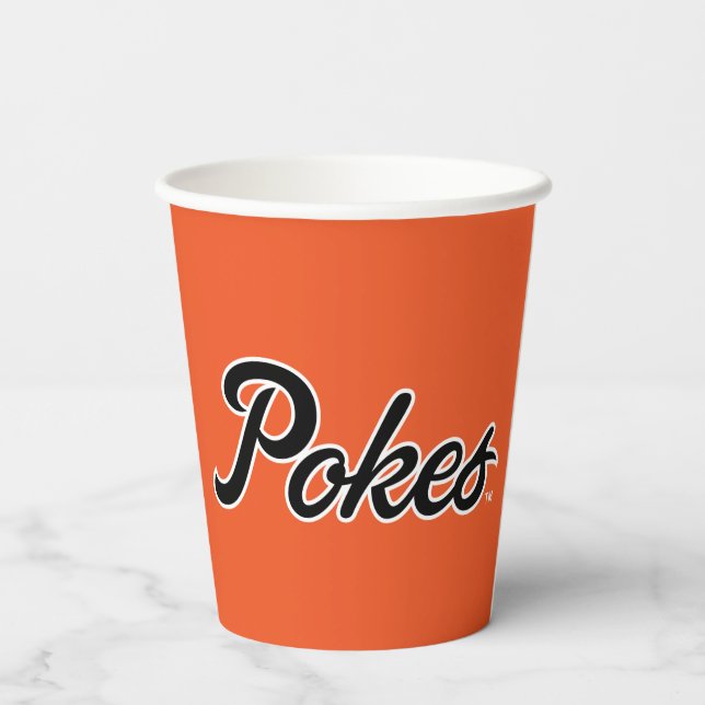 Oklahoma State University | Script Pokes Paper Cups (Back)