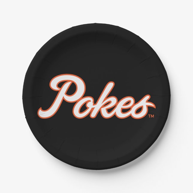 Oklahoma State University | Script Pokes Paper Plates (Front)
