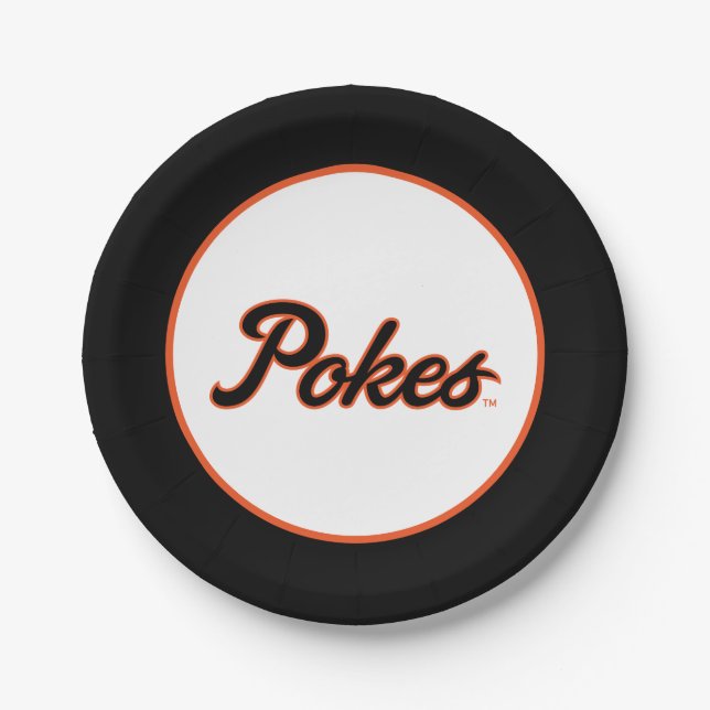 Oklahoma State University | Script Pokes Paper Plates (Front)