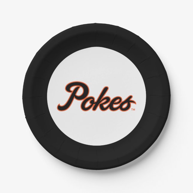 Oklahoma State University | Script Pokes Paper Plates (Front)