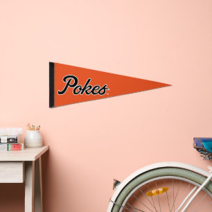 Oklahoma State University   Script Pokes Pennant Flag