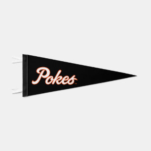 Oklahoma State University   Script Pokes Pennant Flag