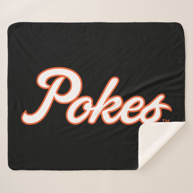 Oklahoma State University | Script Pokes Sherpa Blanket (Front (Horizontal))
