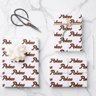 Oklahoma State University Script Pokes Wrapping Paper Sheets