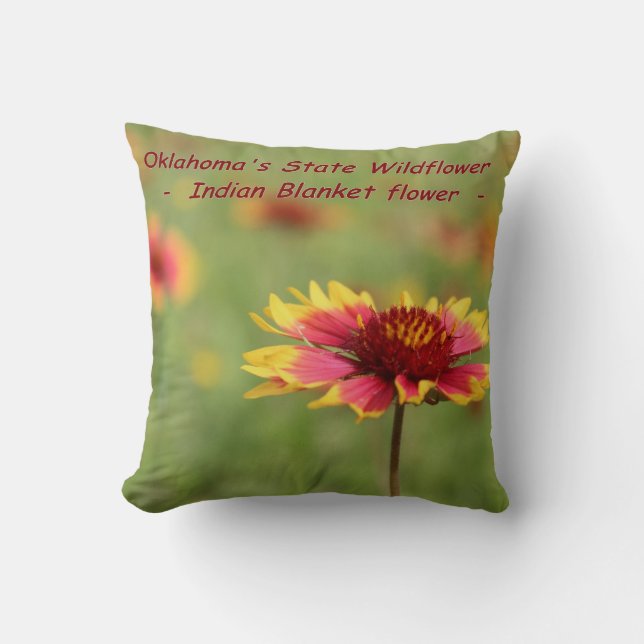 Oklahoma State Wildflower Pillow (Front)