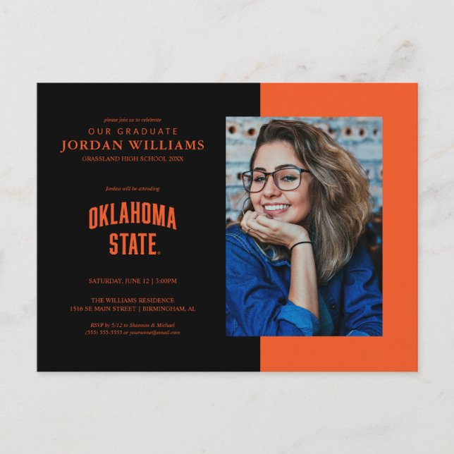 Oklahoma State | Wordmark Announcement Postcard (Front)
