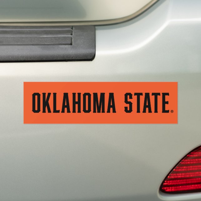 Oklahoma State | Wordmark Bumper Sticker (On Car)