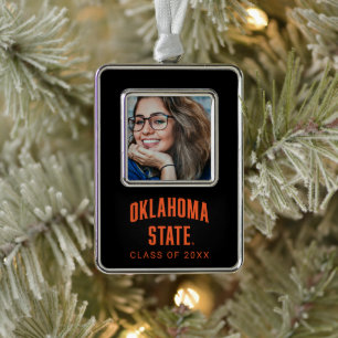 Oklahoma State Wordmark Christmas Ornament