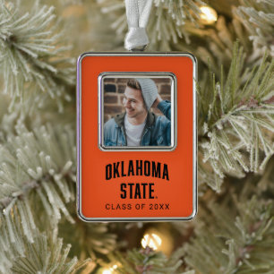 Oklahoma State Wordmark Christmas Ornament
