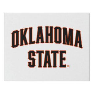Oklahoma State Wordmark Faux Canvas Print