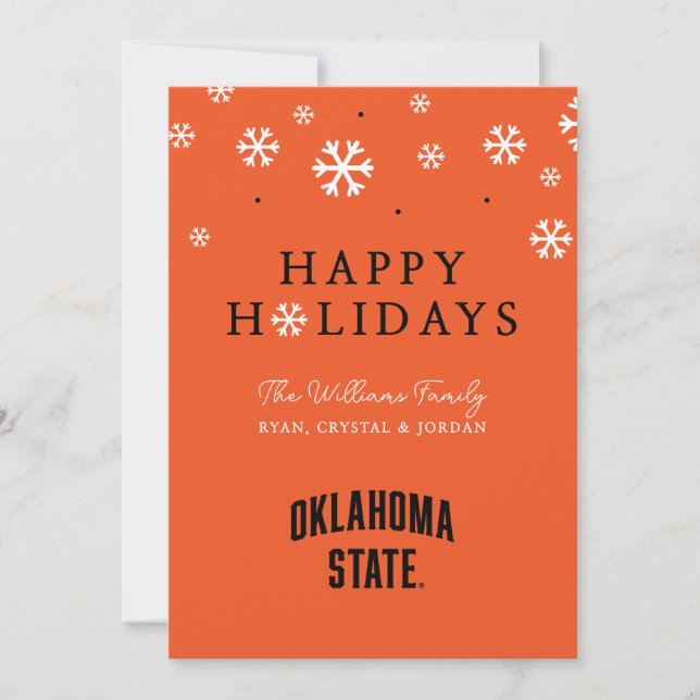 Oklahoma State | Wordmark Holiday Card (Front)