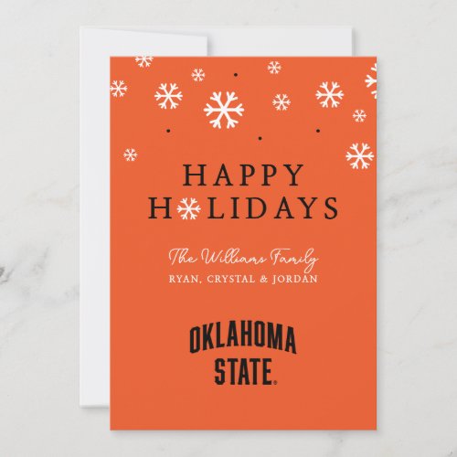 Oklahoma State  Wordmark Holiday Card