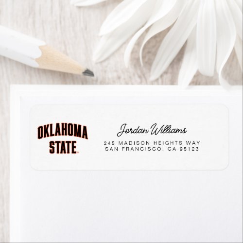 Oklahoma State  Wordmark Label