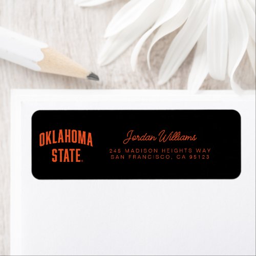 Oklahoma State  Wordmark Label