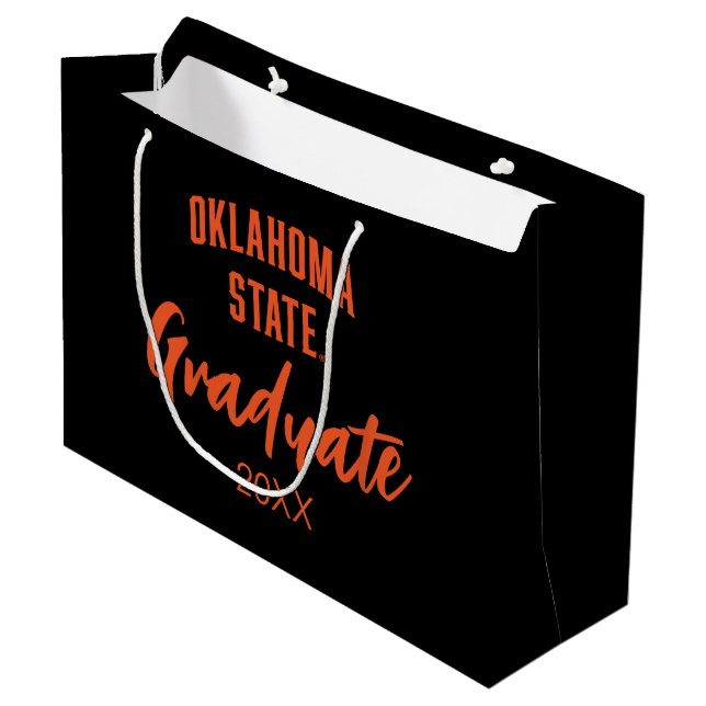 Oklahoma State | Wordmark Large Gift Bag (Front Angled)