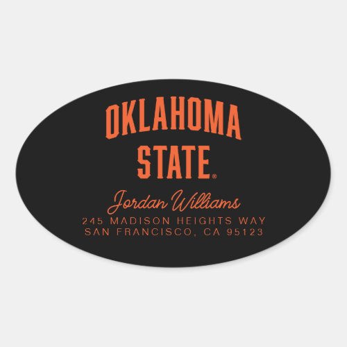 Oklahoma State  Wordmark Oval Sticker
