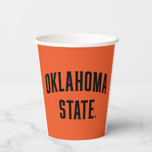 Oklahoma State Wordmark Paper Cups