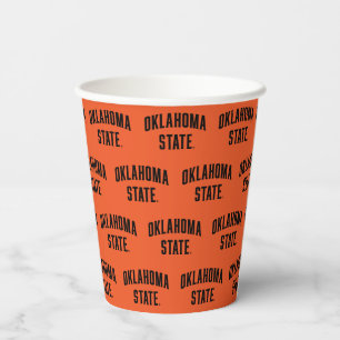 Oklahoma State Wordmark Paper Cups