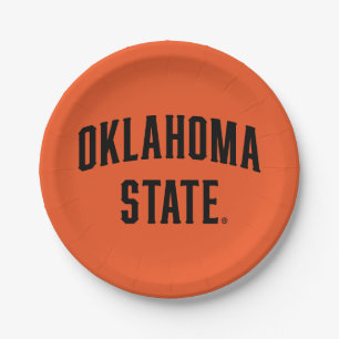 Oklahoma State   Wordmark Paper Plates
