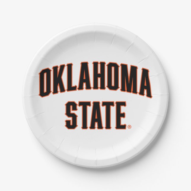 Oklahoma State | Wordmark Paper Plates (Front)