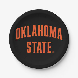 Oklahoma State Wordmark Paper Plates