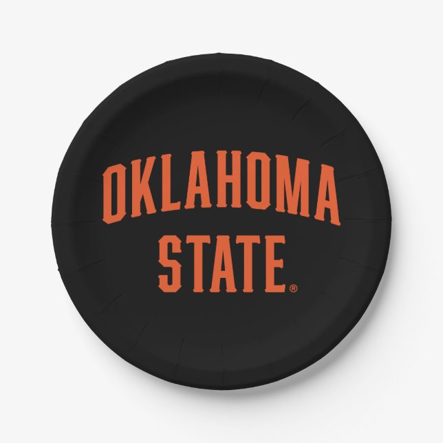 Oklahoma State | Wordmark Paper Plates (Front)