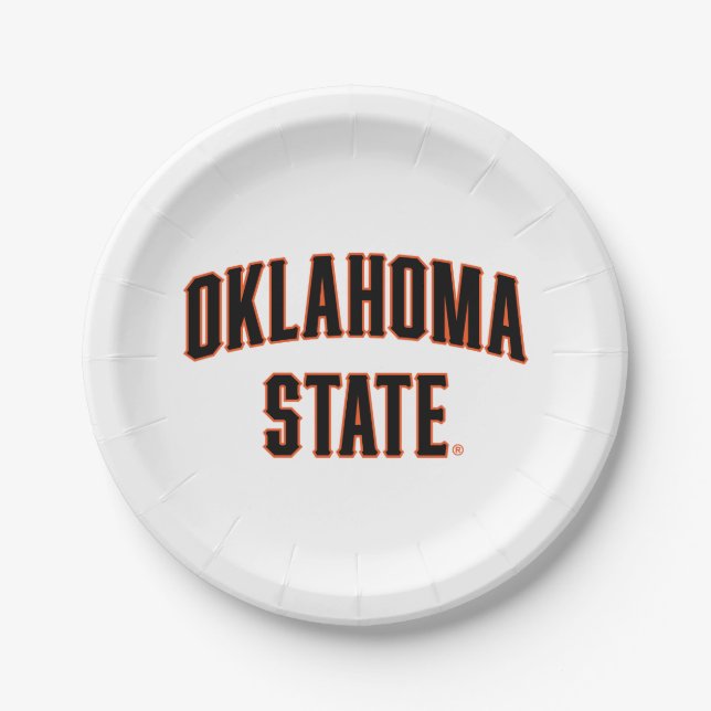 Oklahoma State | Wordmark Paper Plates (Front)