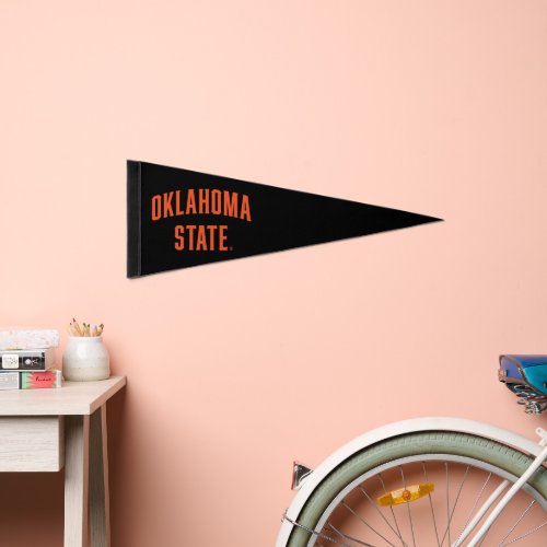 Oklahoma State  Wordmark Pennant Flag