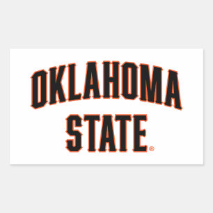 Oklahoma State Wordmark Rectangular Sticker