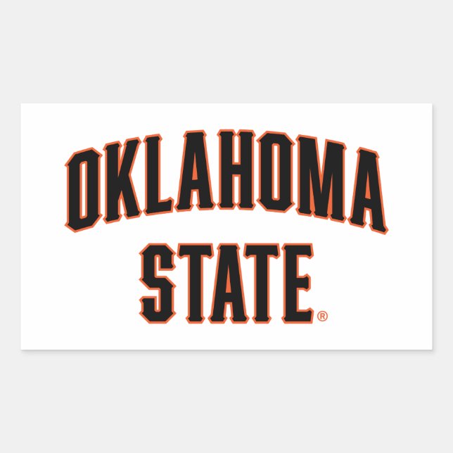 Oklahoma State | Wordmark Rectangular Sticker (Front)