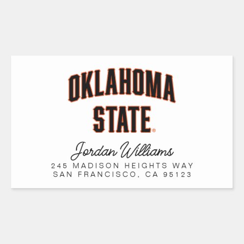 Oklahoma State  Wordmark Rectangular Sticker