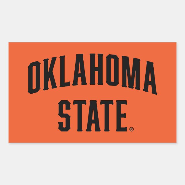 Oklahoma State | Wordmark Rectangular Sticker (Front)
