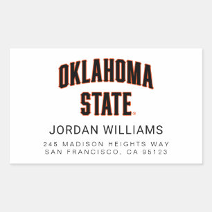 Oklahoma State Wordmark Rectangular Sticker
