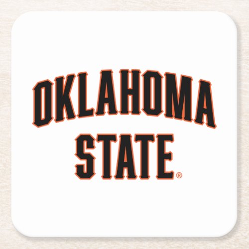 Oklahoma State  Wordmark Square Paper Coaster