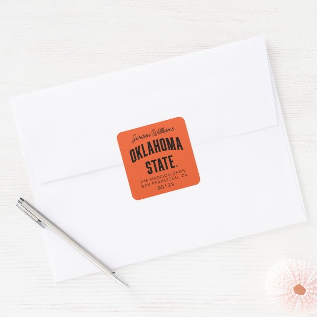Oklahoma State | Wordmark Square Sticker (Envelope)