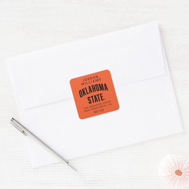 Oklahoma State | Wordmark Square Sticker (Envelope)