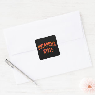 Oklahoma State Wordmark Square Sticker