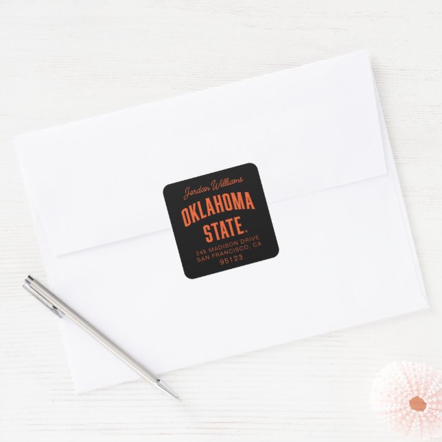 Oklahoma State | Wordmark Square Sticker (Envelope)