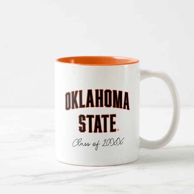 Oklahoma State | Wordmark Two-Tone Coffee Mug (Right)
