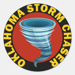 Oklahoma Storm Chaser Classic Round Sticker