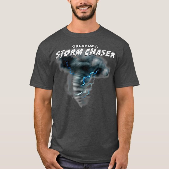 Oklahoma Storm Chaser Severe Weather  Tornado T-Shirt (Front)