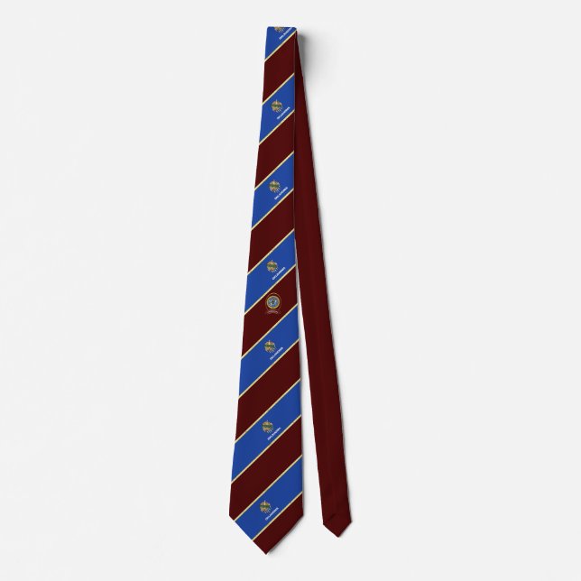 Oklahoma stripes flag neck tie (Front)