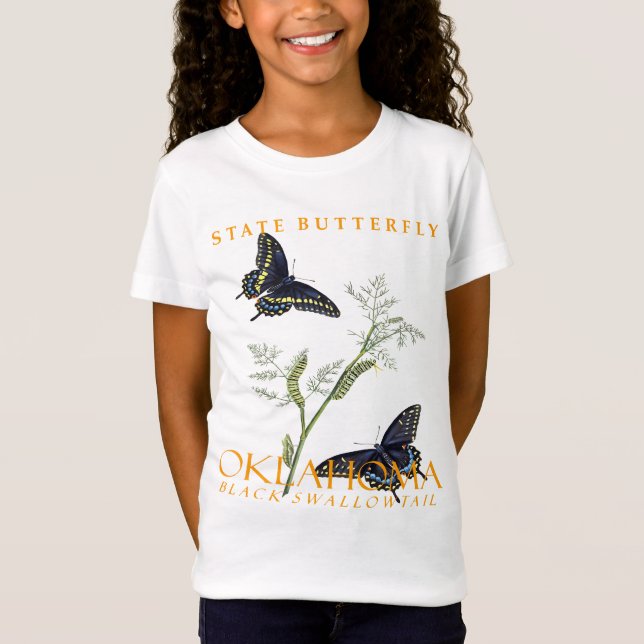 Oklahoma Territory Butterfly The Black Swallowtail T-Shirt (Front)