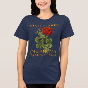 Oklahoma Territory Flower The Oklahoma Rose Tri-Blend Shirt