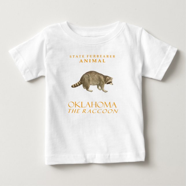 Oklahoma Territory Furbearer Animal The Raccoon Baby T-Shirt (Front)