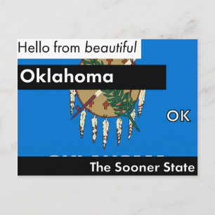 Oklahoma The Sooner State Postcard