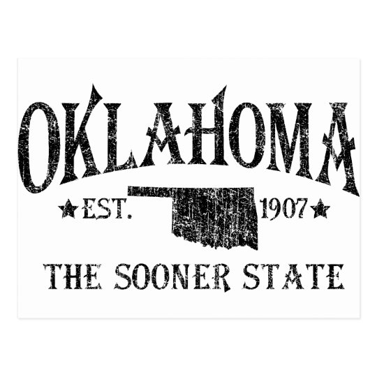 Oklahoma The Sooner State Postcard