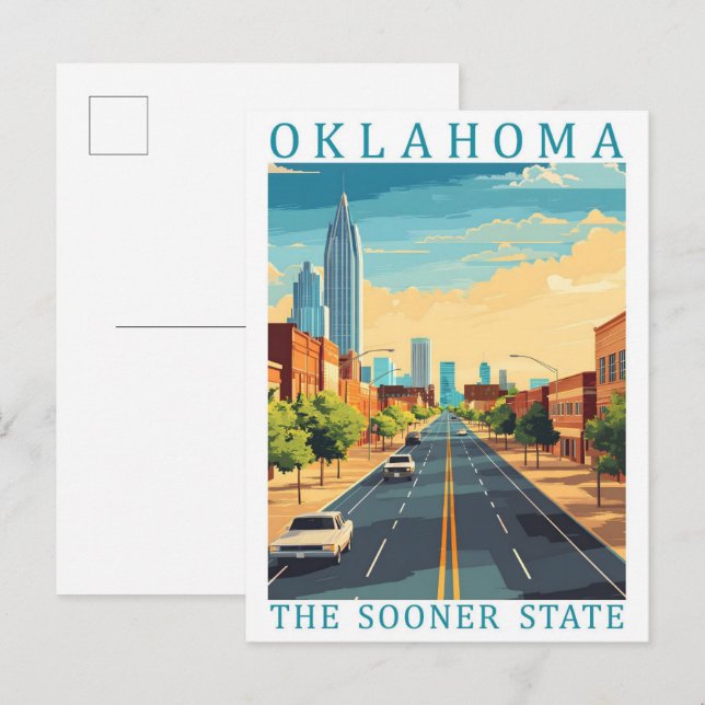 Oklahoma the Sooner State USA Travel Place Postcard (Front/Back)