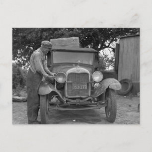 Oklahoma to California, 1930s Postcard